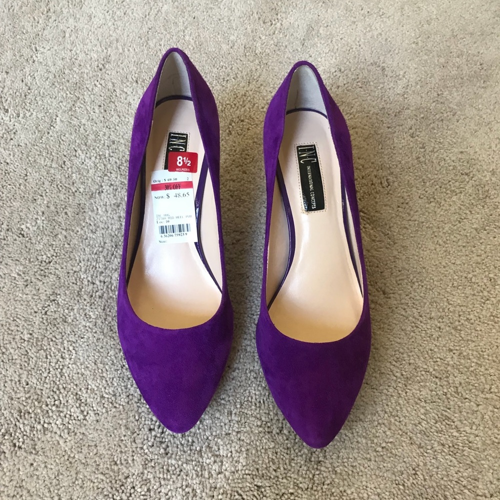 INC International Suede purple pump: Size 8.5